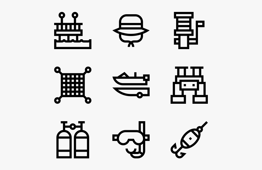 Fishing - Icon Drums, Transparent Clipart