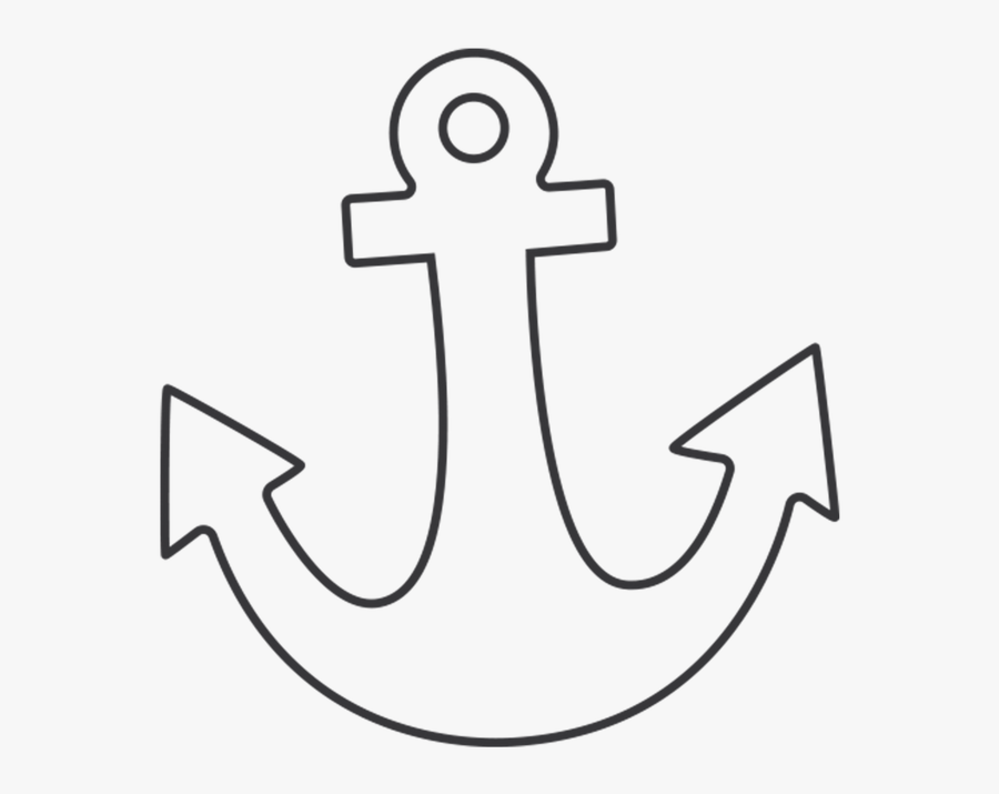 Anchor Die Die Outline - Line Art, Transparent Clipart