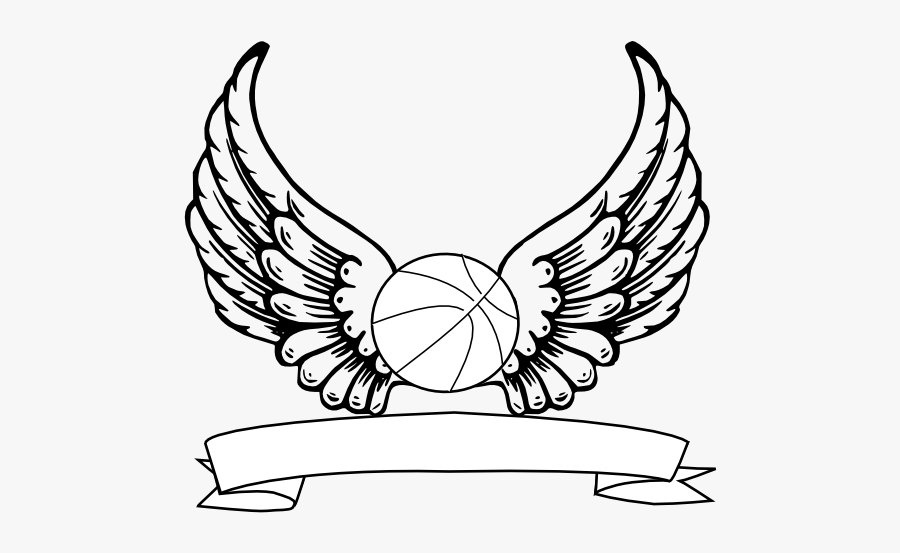 District Champions Clip Art - Angel Wings Coloring Sheet, Transparent Clipart