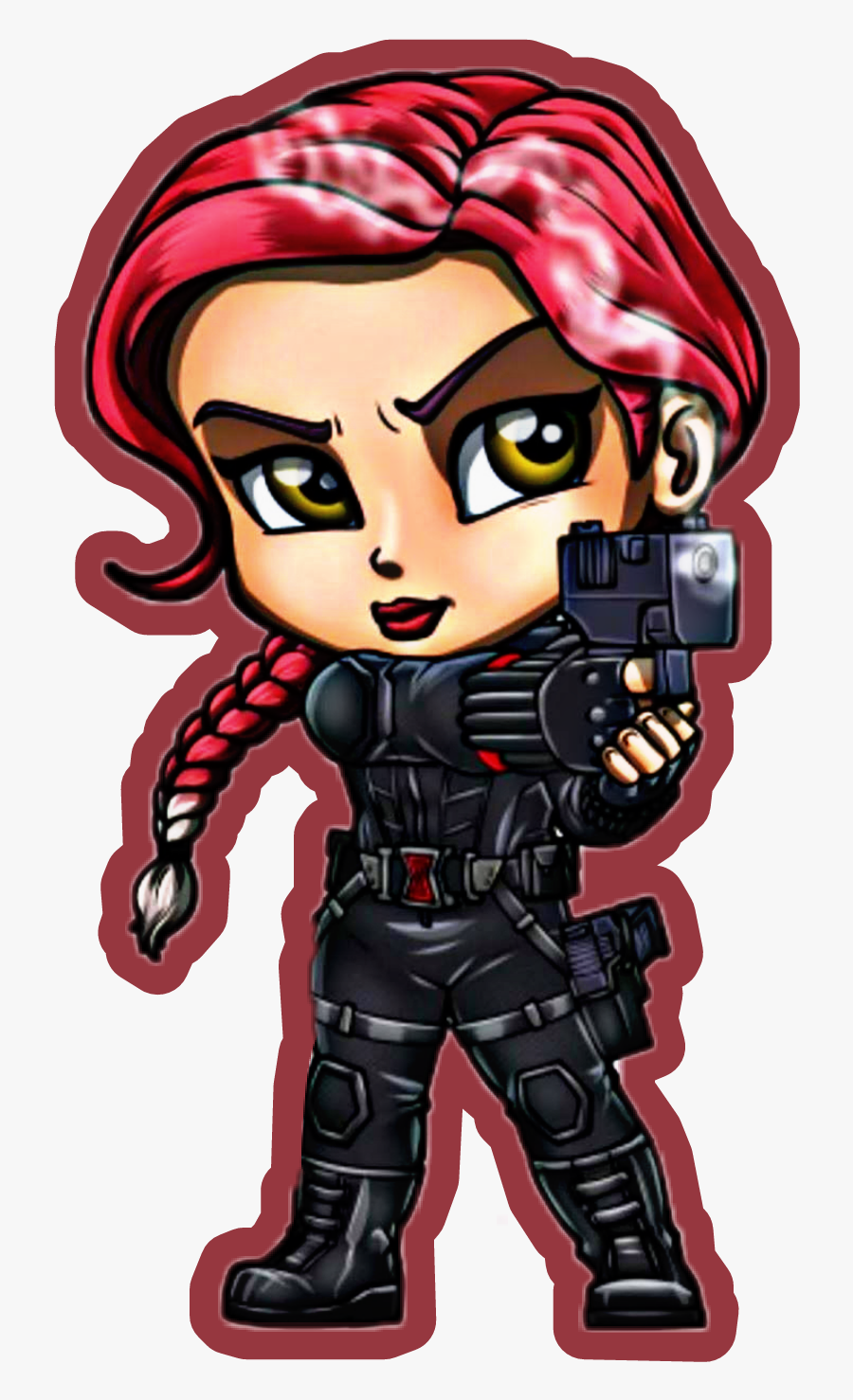 Black Widow Sticker Fan Art By Lordmesa-art - Lord Mesa Black Widow, Transparent Clipart