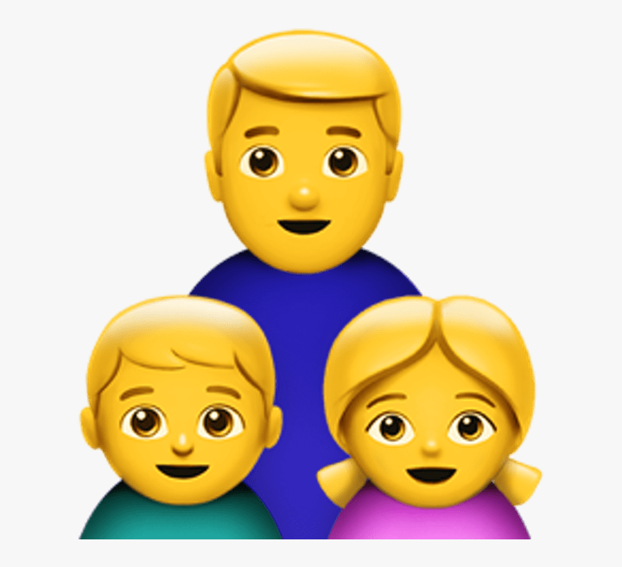 Single Parent Family Emoji - Emoji Dad , Free Transparent Clipart