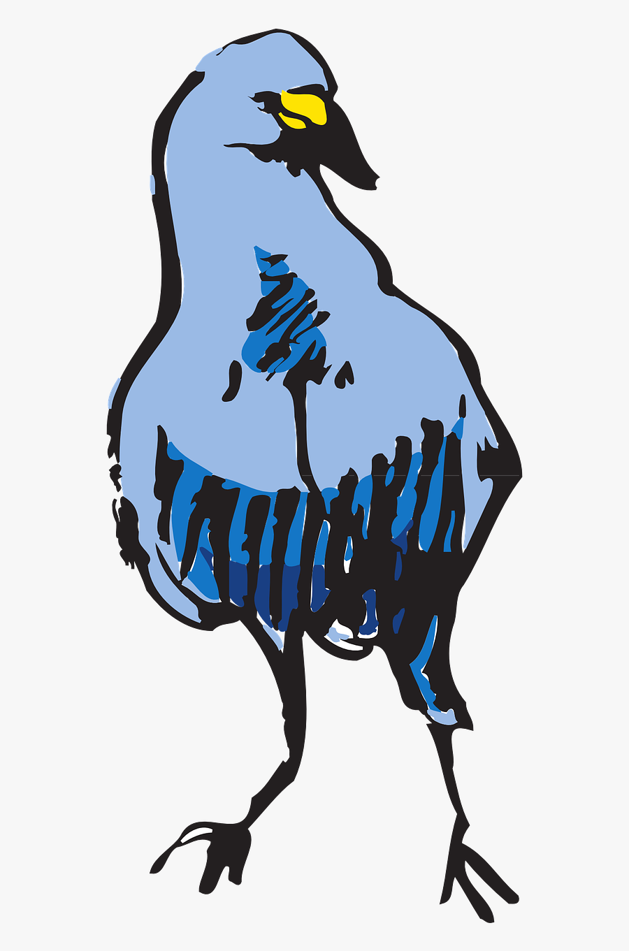Blue Bird Standing Free Picture, Transparent Clipart