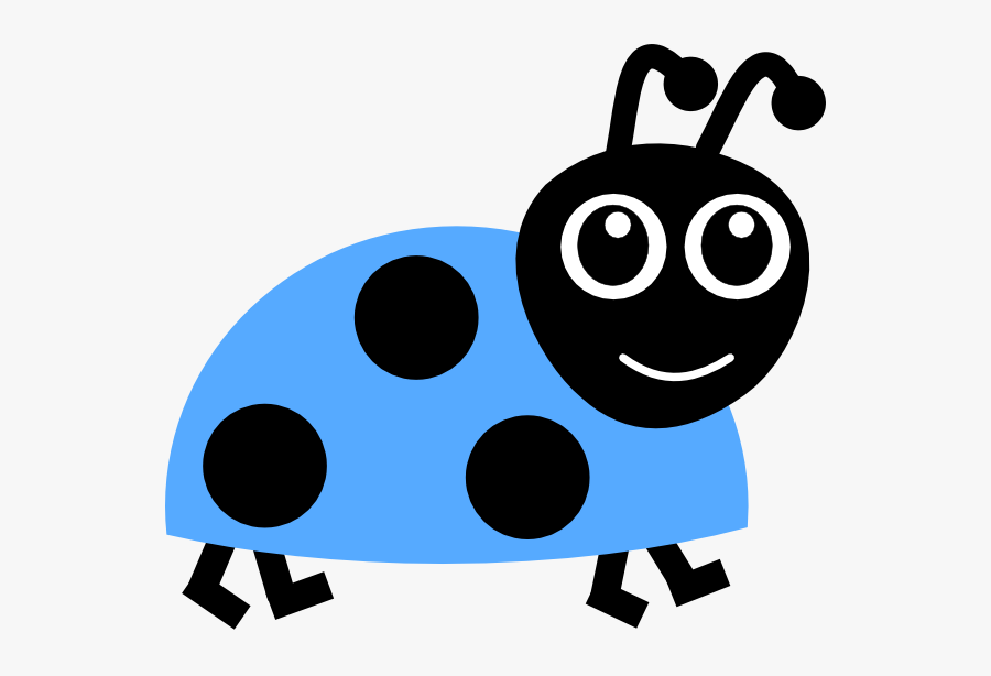 Blue Ladybug Cartoon, Transparent Clipart