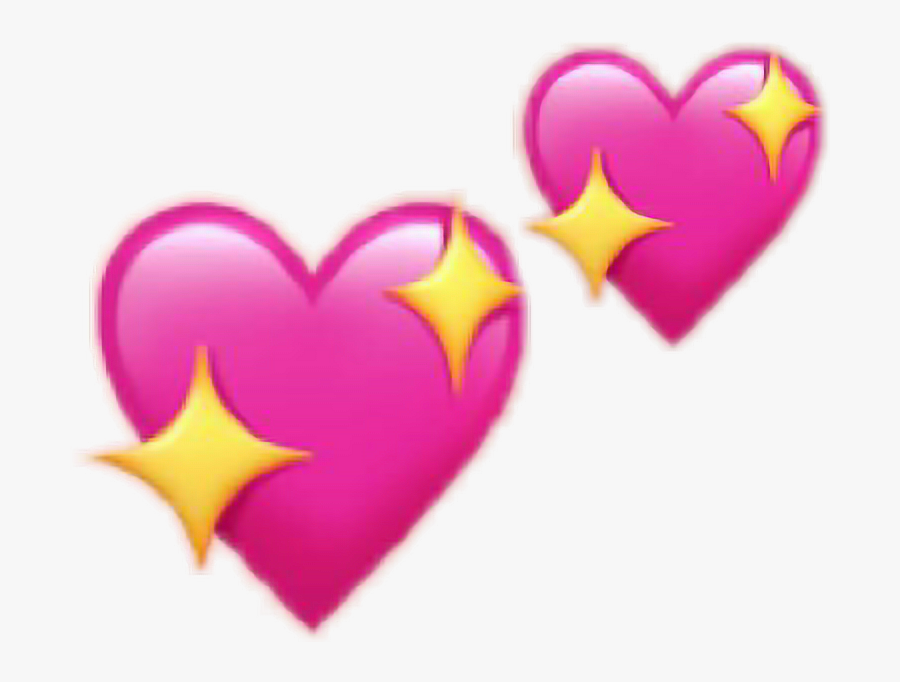 #emoji #hearts #love #glitter #glamour #love #loveyou - Blue Heart Emoji With Stars, Transparent Clipart
