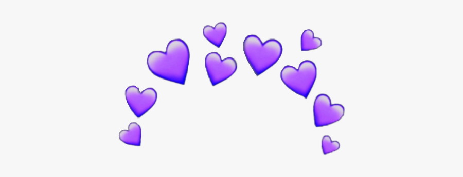 #purple #heart #crown #emoji #hearts #sticker #freetoedit - Yellow Heart Emoji Transparent, Transparent Clipart