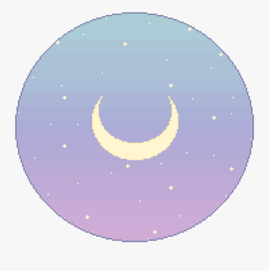 Transparent Night Sky Clipart - Moon Pixel Art Png, Transparent Clipart