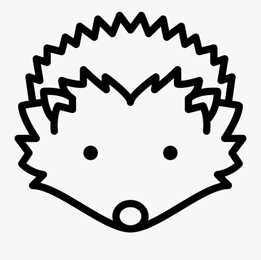 Head,clip Art,line Art - Hedgehog Face Clipart, Transparent Clipart