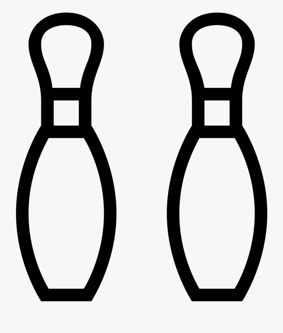 Bowling Pins Outline - Clipart Symmetrical Bowling Pin Outline Png, Transparent Clipart