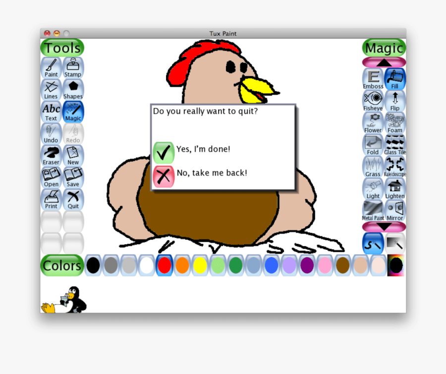 Tux Paint - Story Board Using Tux Paint, Transparent Clipart