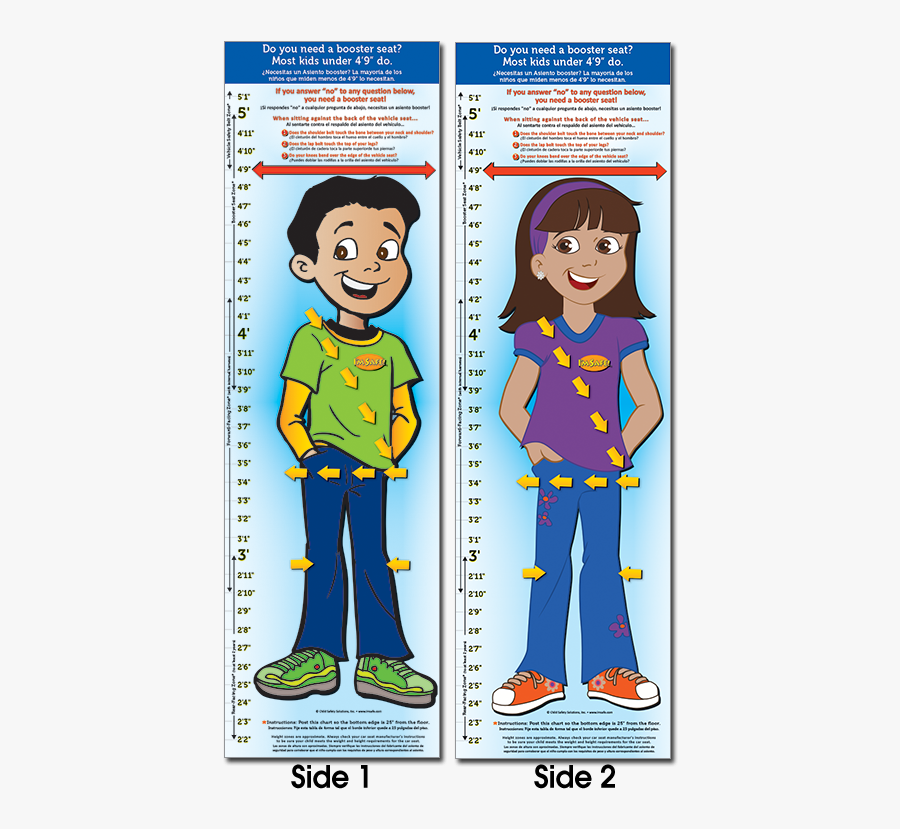 2-2793 Child Passenger Safety Height Chart - Height Chart For Car Seats, Transparent Clipart