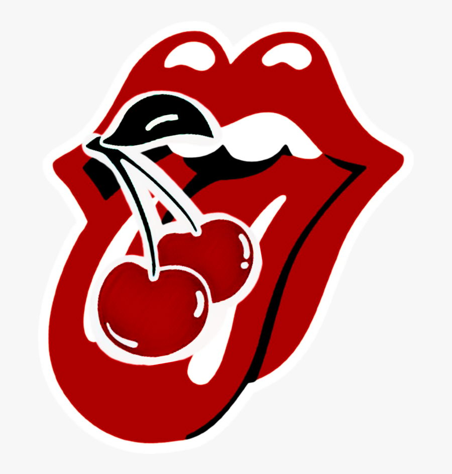 #cherry #lip #rollingstones #tumblr #interesting #art - Draw The Rolling Stones Logo, Transparent Clipart