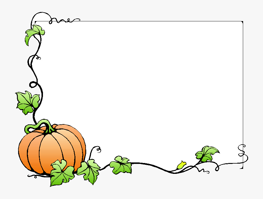 Fall Free Borders Clip Art On Transparent Png - Pumpkin Vine Border Clipart, Transparent Clipart