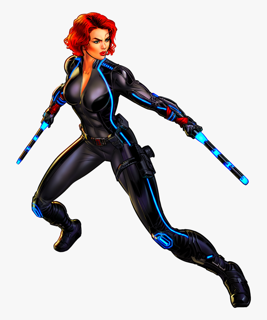 Black Widow Clipart Super Hero - Avengers Black Widow Cartoon, Transparent Clipart