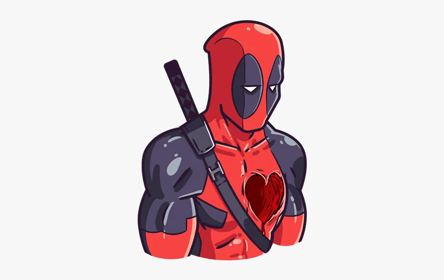 Deadpool Sadness Brokenheart Marvel Spiderman Captainam - Stickers De Deadpool Meme, Transparent Clipart