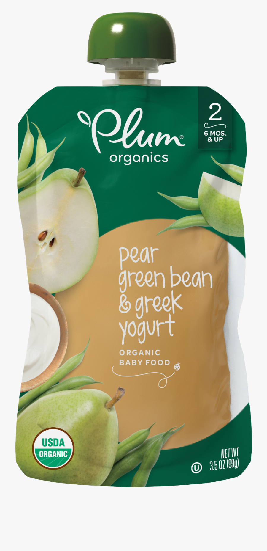 Transparent Green Bean Clipart - Nestle Baby Food Plum, Transparent Clipart