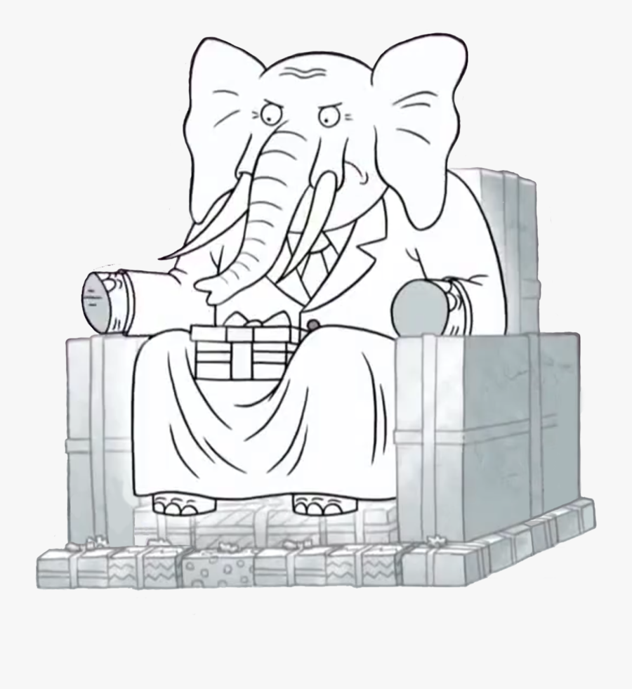 Regular Show White Elephant, Transparent Clipart