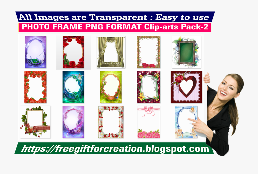 Free Download Photo Frame Png Format Clip Arts Pack - फोटो फ्रेम Png, Transparent Clipart