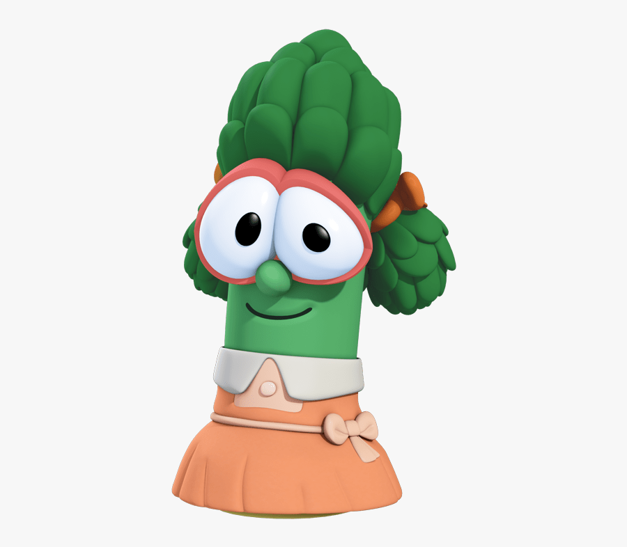 Libby Asparagus - Female Veggie Tales Characters, Transparent Clipart