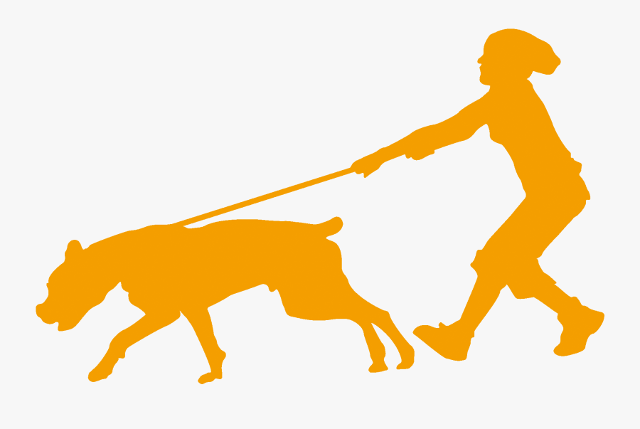 Dog Walking Pet Sitting Silhouette Clip Art - Transparent Walking A Dog, Transparent Clipart