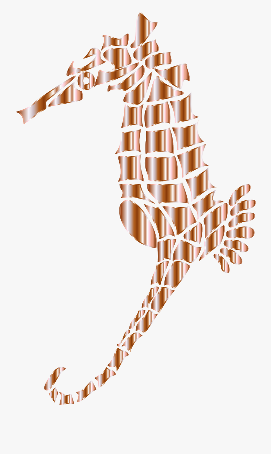 Mother Of Pearl Stylized Seahorse Silhouette No Background - Seahorse Black And White Icon Png, Transparent Clipart