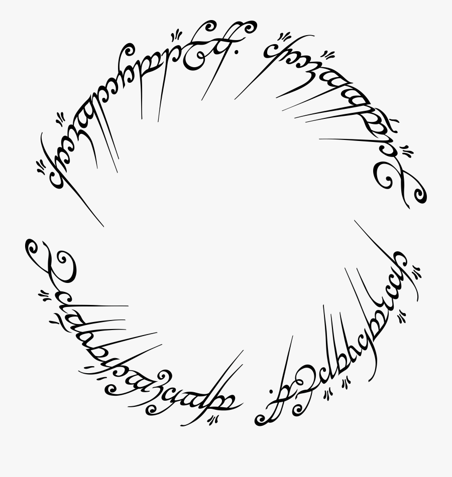 One Ring Inscription Vector, Transparent Clipart