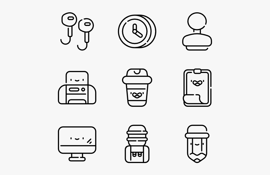 Stationery - Refreshments Icons, Transparent Clipart