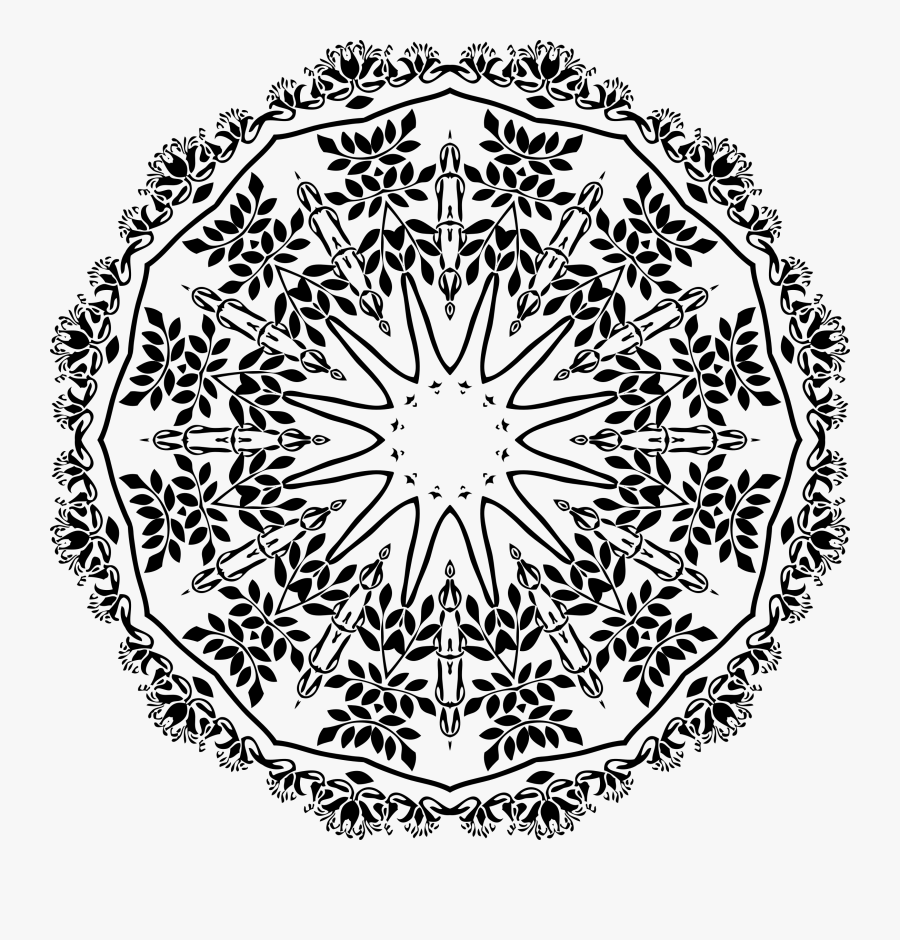 Art Nouveau Design 6 Clip Arts - Art Nouveau Preto E Branco, Transparent Clipart