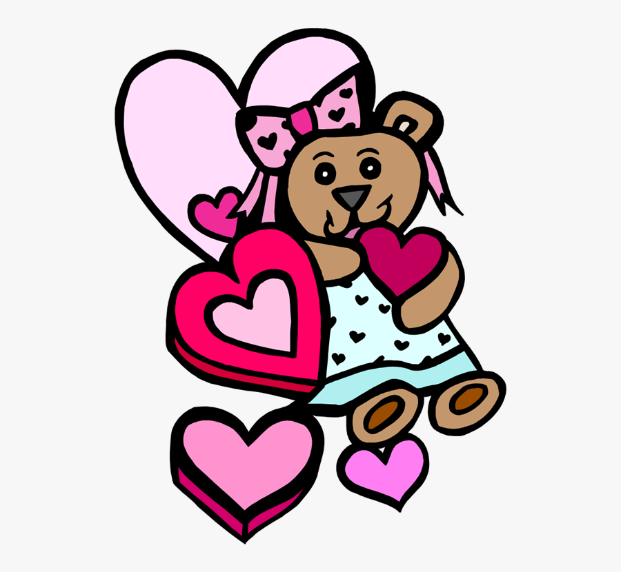 Candy Hearts - Teddy Bear Coloring Pages, Transparent Clipart