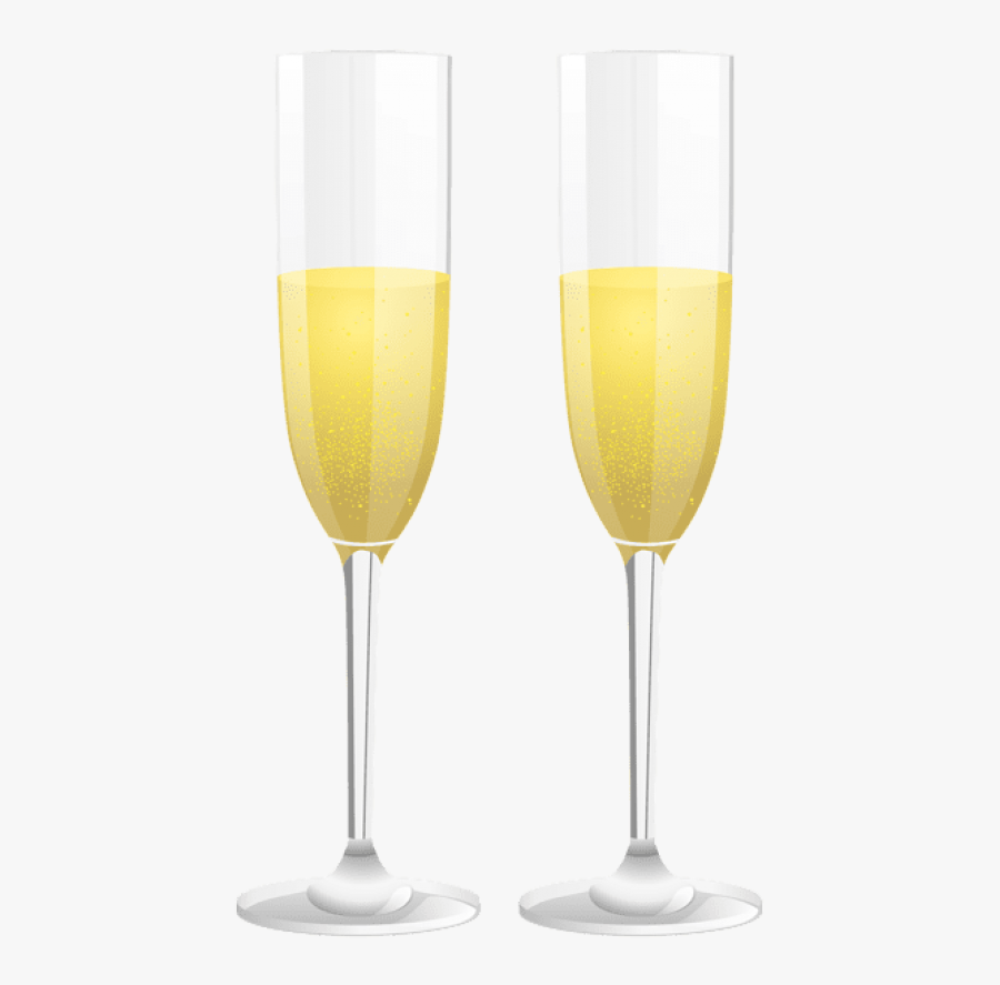 Free Png Download Two Champagne Glasses Png Images - Champagne Stemware, Transparent Clipart