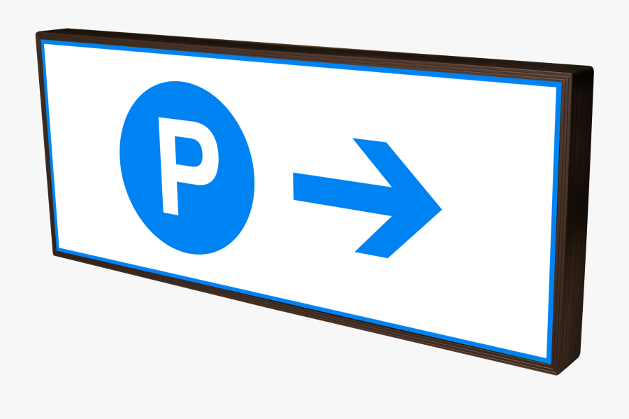 Parking P W/right Arrow, Transparent Clipart