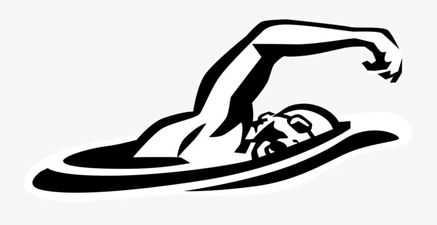 Vector Illustration Of Swimmer Swims Breaststroke In - Nadador Vetor Png, Transparent Clipart
