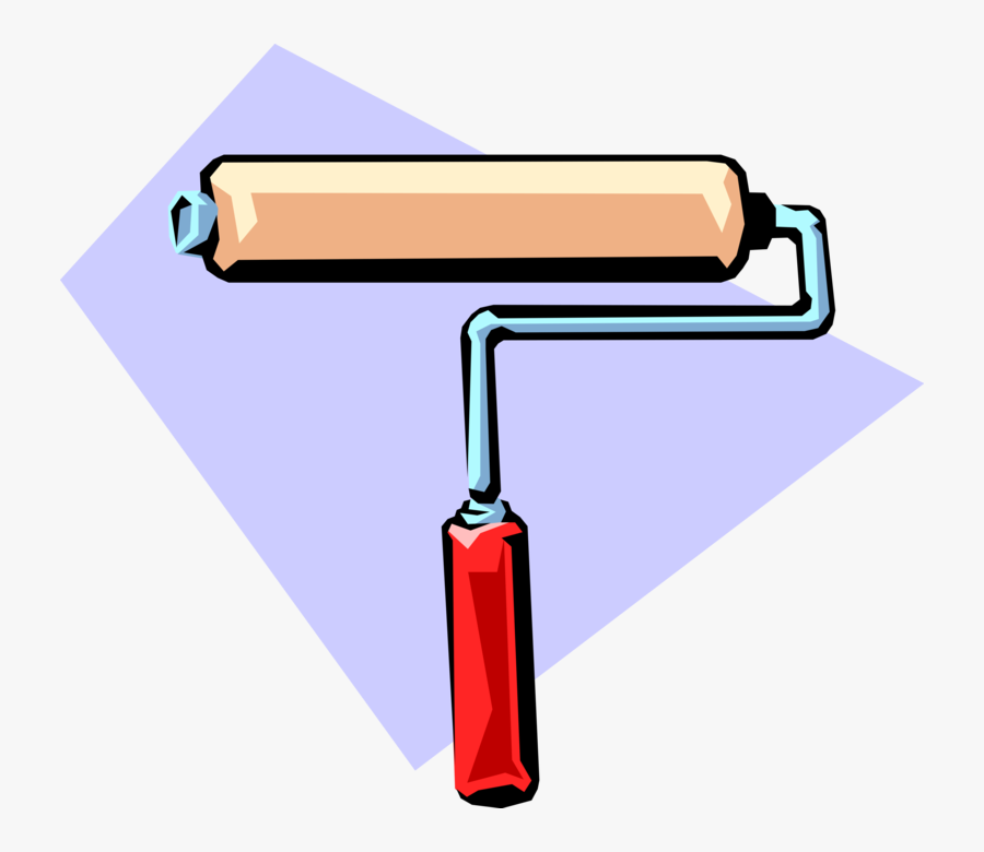 Vector Illustration Of Paint Roller For Painting And, Transparent Clipart