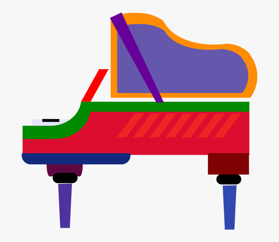 Vector Illustration Of Grand Piano Keyboard Musical - Piano, Transparent Clipart