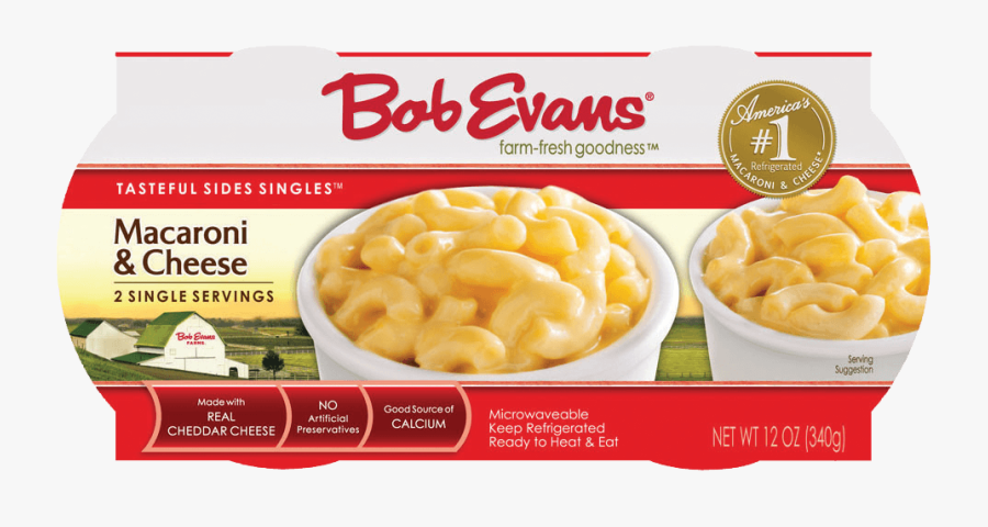 Bob Evans Macaroni And Cheese Two Singles - Bob Evans Mac And Cheese Cups, Transparent Clipart