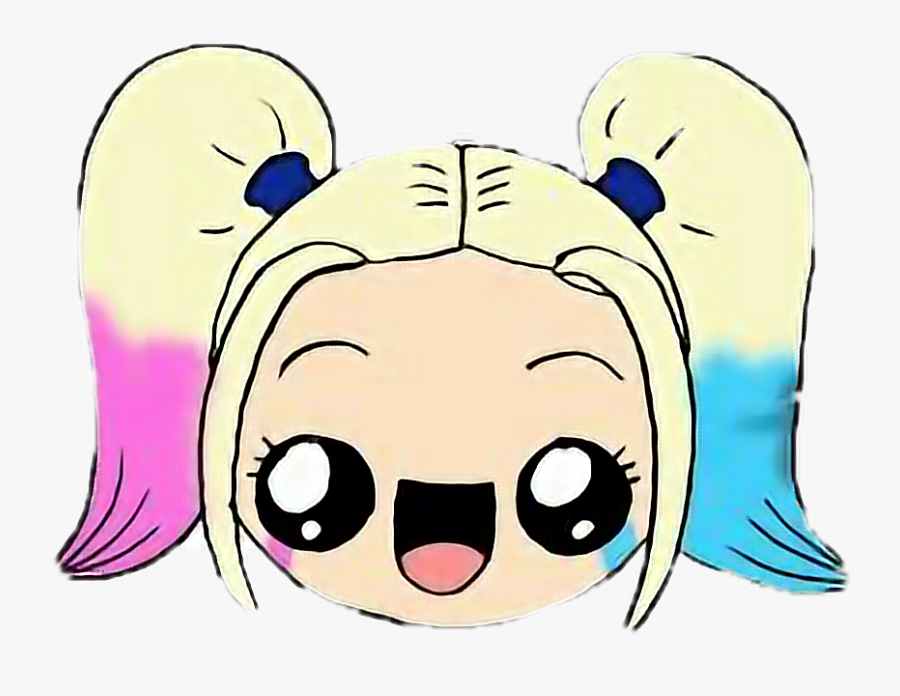 A Harley Quinn Stiker I"m Going To Be Uploding Some - Harley Quinn Drawing Easy Cute, Transparent Clipart