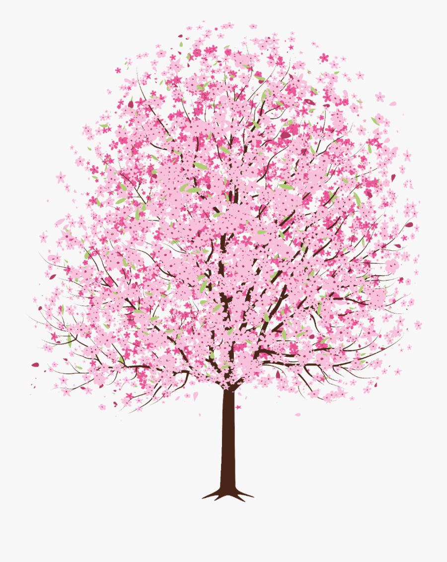 #ftestickers #clipart #tree #cherryblossoms #pink - Cherry Blossom Tree Transparent, Transparent Clipart