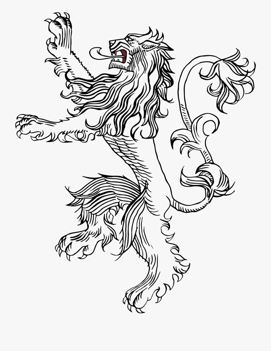 House Lannister Black And White, Transparent Clipart