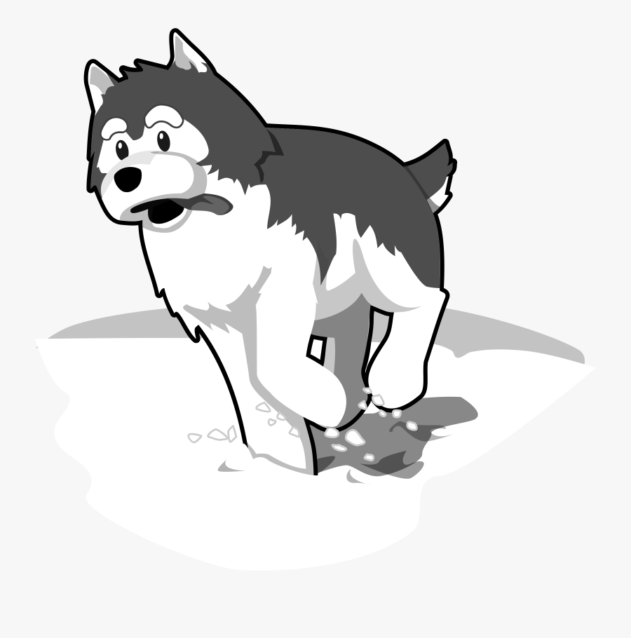 Husky Clipart Baby Husky - Drawing A Husky In Snow, Transparent Clipart