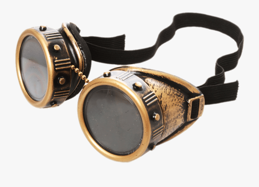 Steampunk Goggles Clip Arts - Brass Steampunk Goggles, Transparent Clipart