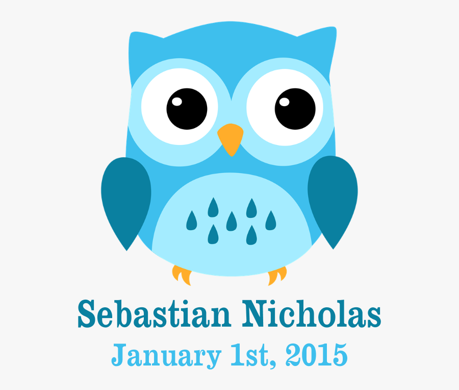 Blue Owl Custom Baby Name Birthdate Teddy Bear - National Western Stock Show, Transparent Clipart