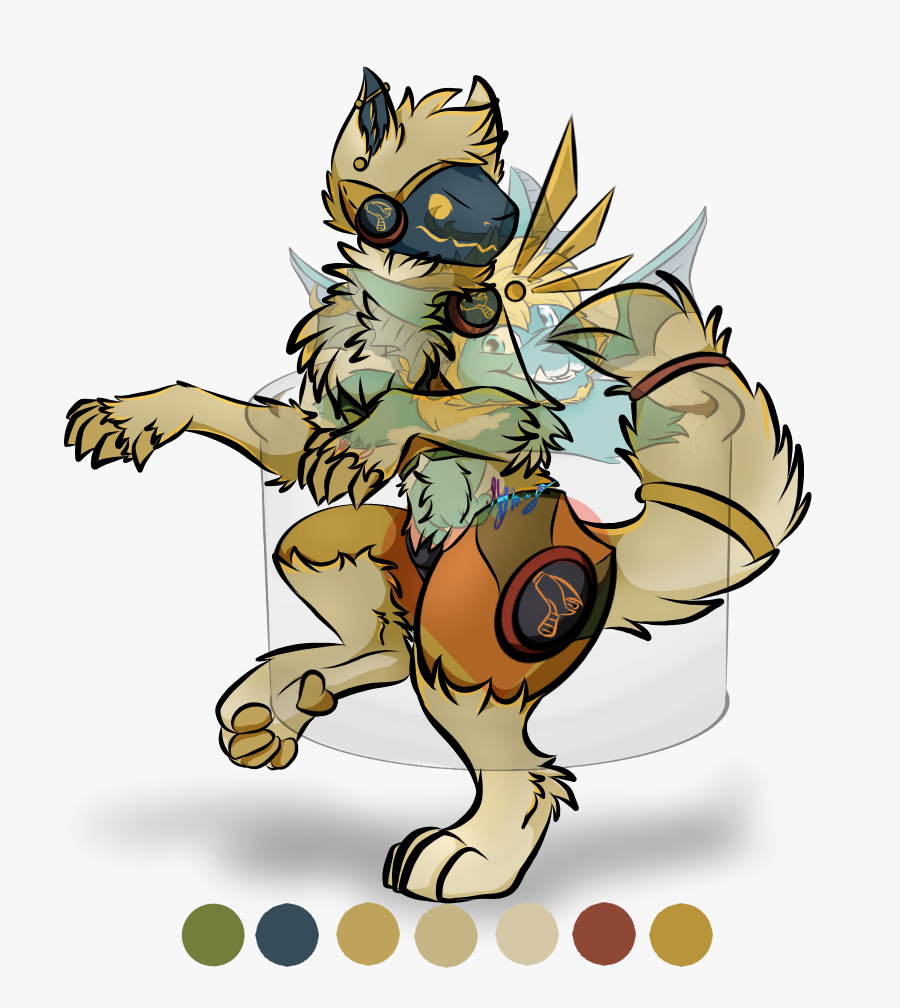 Steampunk Protogen [adopted] - Cartoon, Transparent Clipart