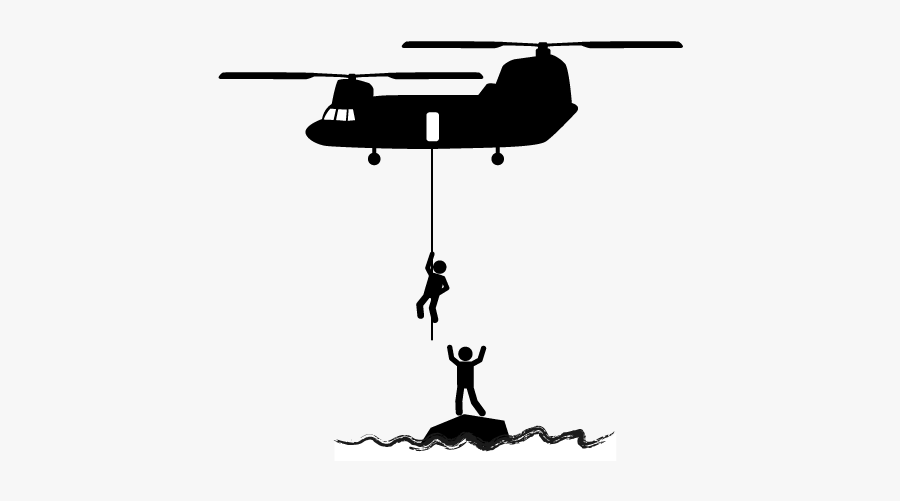 Helicopter Rescue Png Silhouette, Transparent Clipart
