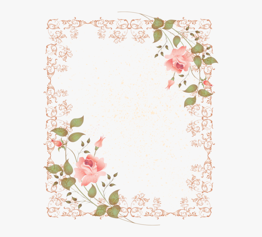 Vintage Flower Clipart Corner - Transparent Flower Frame Border Png, Transparent Clipart