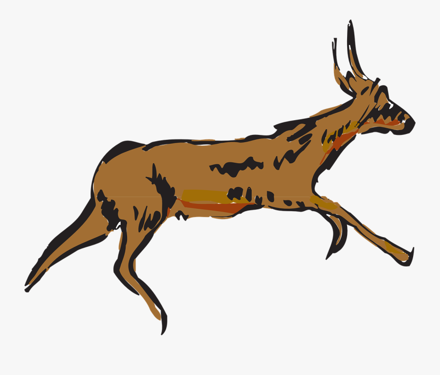 Deer Running Clipart Gif, Transparent Clipart