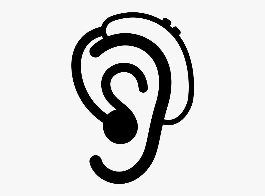 Using Hearing Aids - Ear With Hearing Aid Icon, Transparent Clipart