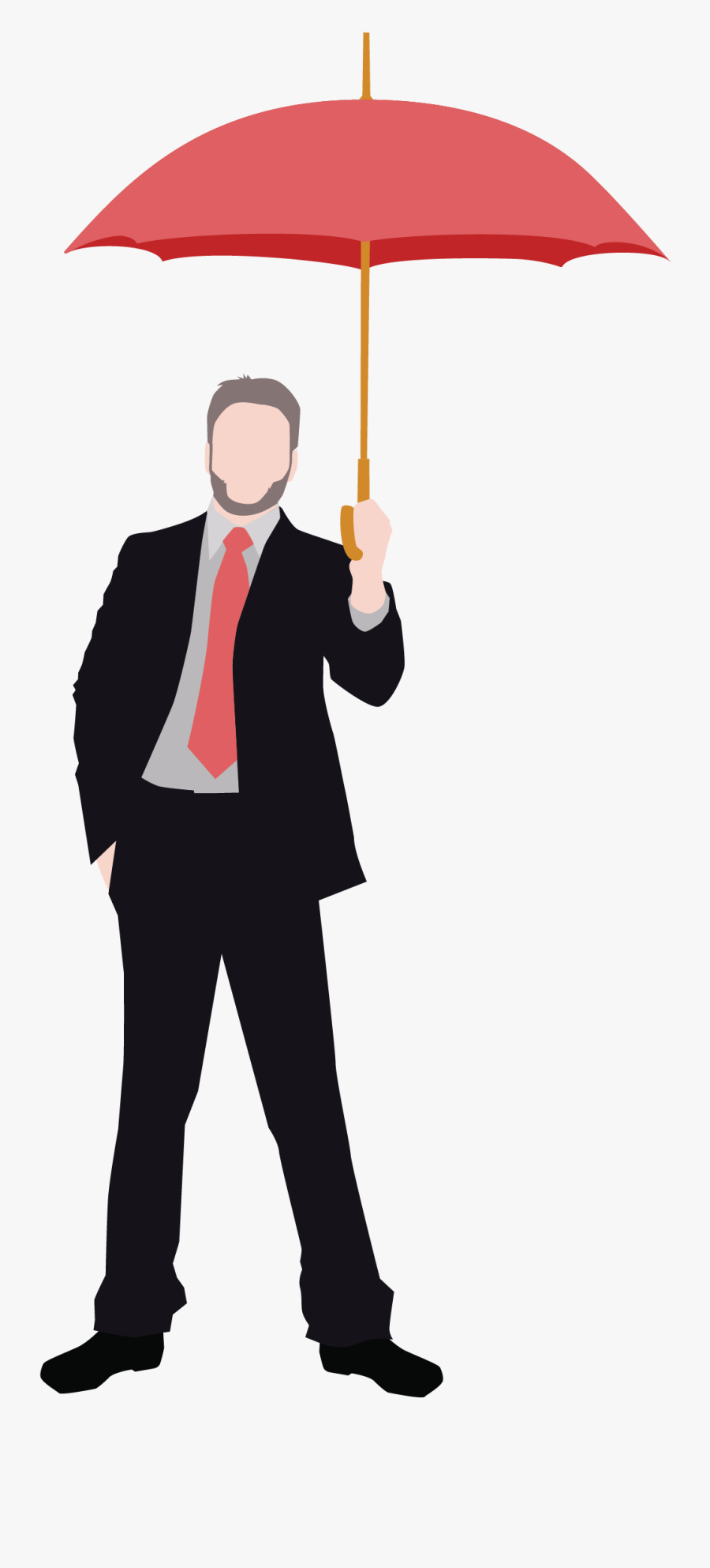 Man Holding Umbrella Transparent , Free Transparent Clipart - ClipartKey