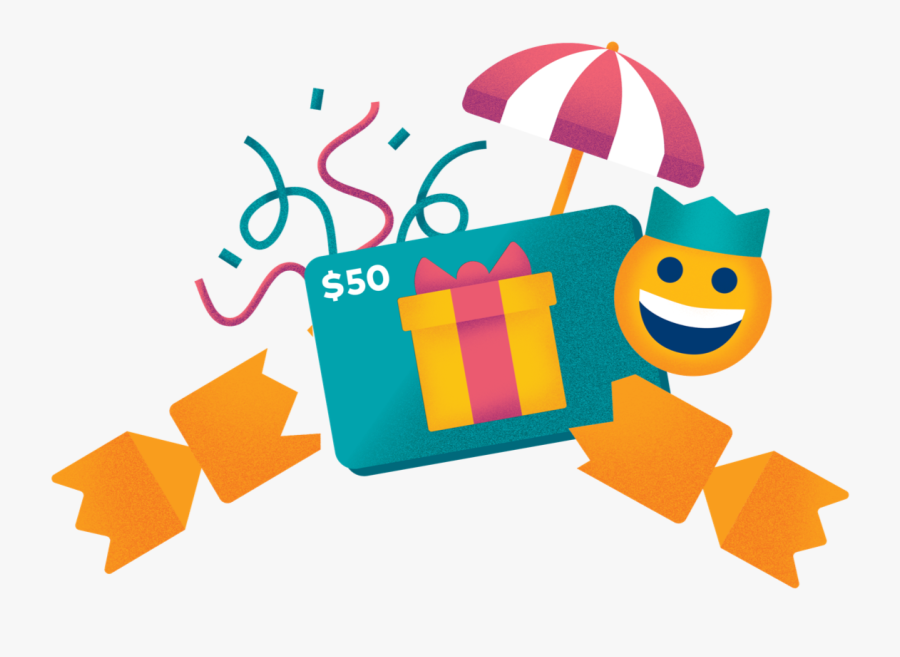 Bonus $50 Gift Card, Transparent Clipart