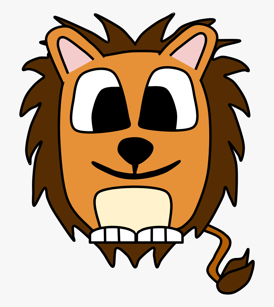 Lion, Big Eyes, Cartoon Animal - Cartoon, Transparent Clipart