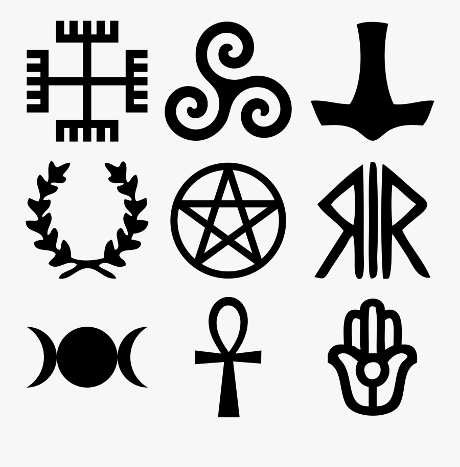Pagan Religious Symbols, Transparent Clipart