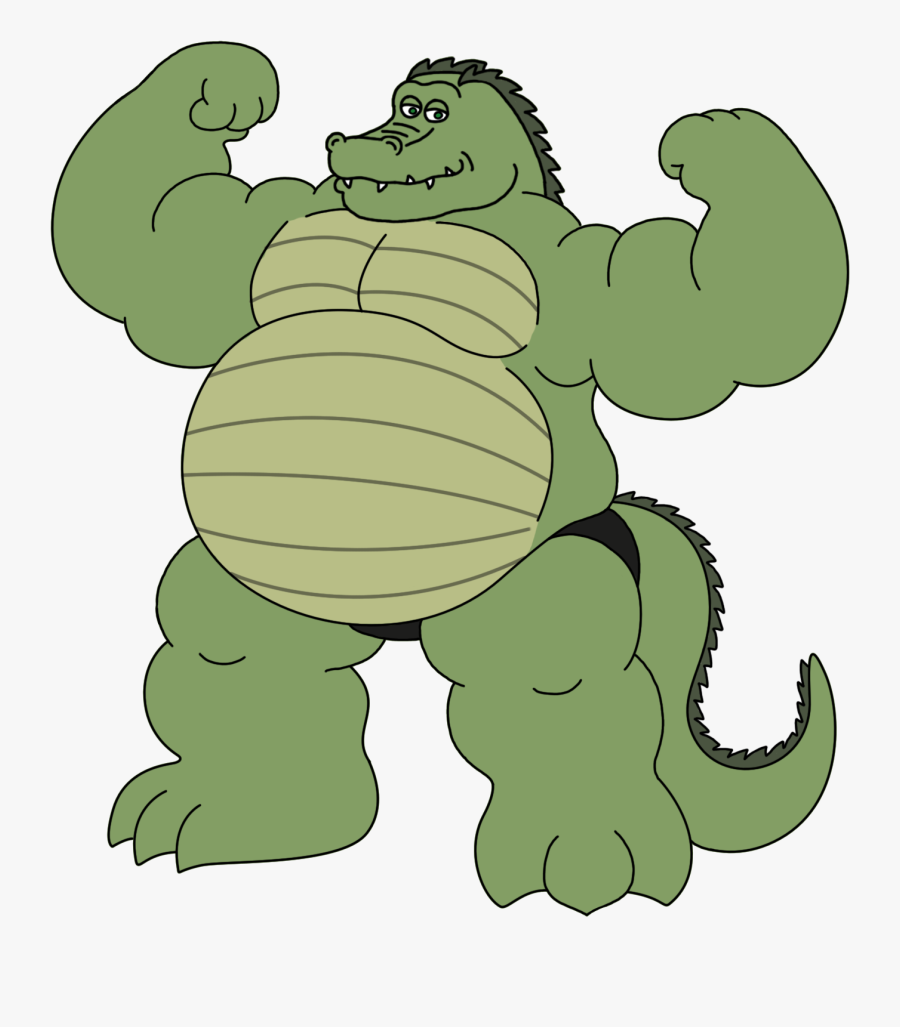 A Fat Crocodile - Fat Cartoon Crocodile, Transparent Clipart